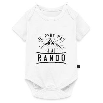 J'Peux Pas J'ai Rando | cadeau citation humour - Body à manches courtes Premium Bébé - blanc - Devant