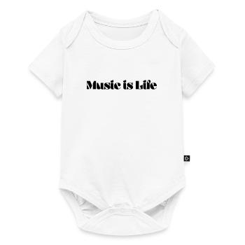 La musique, c’est la vie - Body à manches courtes Premium Bébé - blanc - Devant