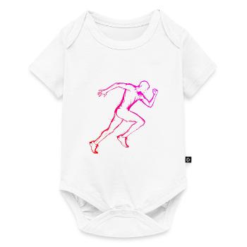 Jogging Running Fitness Course Jogging Homme - Body à manches courtes Premium Bébé - blanc - Devant