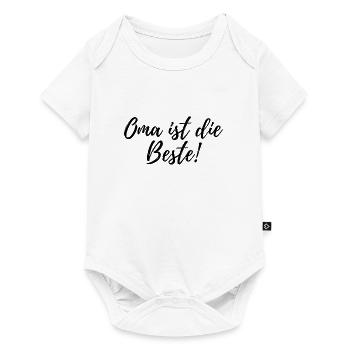 Oma ist die Beste Lieblingsmensch Geschenkidee - Baby Premium Kurzarmbody - Weiß - Vorne