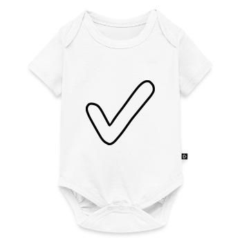 Crochet Emoji Esquisse Dessin Noir - Body à manches courtes Premium Bébé - blanc - Devant