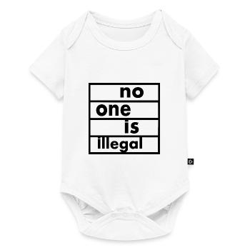 No one is illegal - Body à manches courtes Premium Bébé - blanc - Devant
