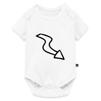 Arrow drawing sketch black - Baby Premium short-sleeve bodysuit - white - Front