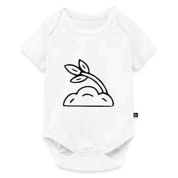 Plant drawing nature sketch black - Baby Premium short-sleeve bodysuit - white - Front