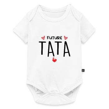 Future Tata Cadeau Pour Une Future Tante - Body à manches courtes Premium Bébé - blanc - Devant