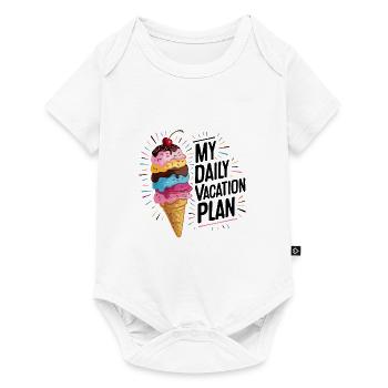 Laughing Ice Cream Cone Funny Ice Cream Design Saying - Baby Premium short-sleeve bodysuit - white - Front