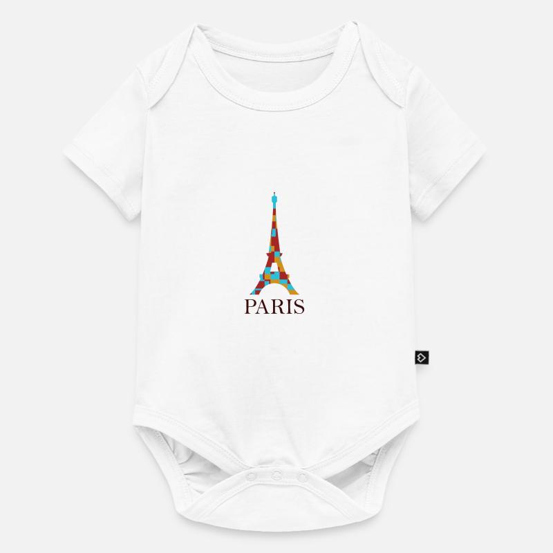 Eiffelturm - Baby Premium Kurzarmbody - Weiß