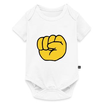 Emoji Fist Sketch Couleur - Body à manches courtes Premium Bébé - blanc - Devant