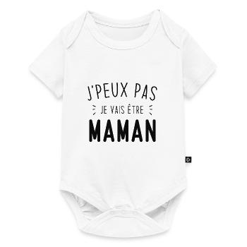 Je Peux Pas Je Vais Être Maman Cadeau Future maman - Body à manches courtes Premium Bébé - blanc - Devant