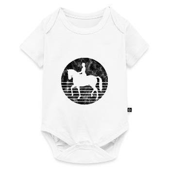 Dressage Équitation Dressage Cavalier Équitation Cheval - Body à manches courtes Premium Bébé - blanc - Devant