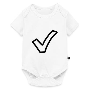 Crochet Emoji Esquisse Dessin Noir - Body à manches courtes Premium Bébé - blanc - Devant