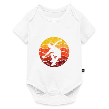 Skateboarder Skateboard Skater Skate Skateing - Baby Premium short-sleeve bodysuit - white - Front
