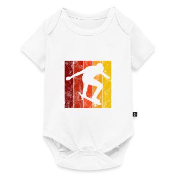 Skateboarder Skateboard Skater Skate Skateing - Body à manches courtes Premium Bébé - blanc - Devant