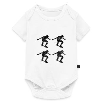 Skateboarder Skateboard Skater Skate Skateing - Baby Premium short-sleeve bodysuit - white - Front