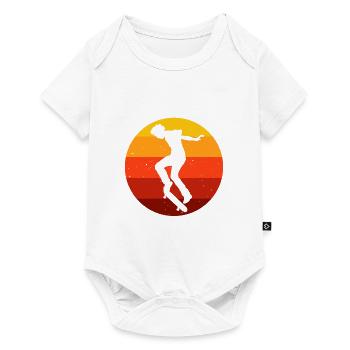 Skateboard Skateboarder Skater Skate Skateing - Body à manches courtes Premium Bébé - blanc - Devant