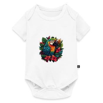 Perroquet des tropiques - Body à manches courtes Premium Bébé - blanc - Devant