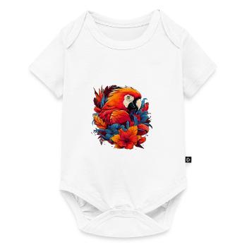Perroquet exotique - Body à manches courtes Premium Bébé - blanc - Devant