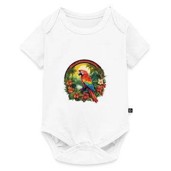 Perroquet tropical - Body à manches courtes Premium Bébé - blanc - Devant