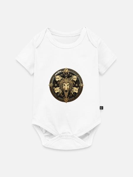 Mystischer Wolfskreis - Baby Premium Kurzarmbody - Weiß
