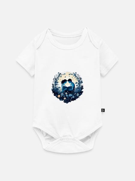 Buchblütenkreis - Baby Premium Kurzarmbody - Weiß