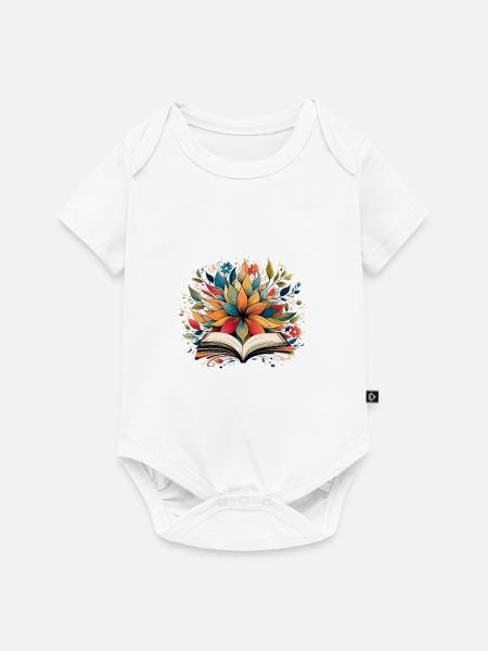 Buchblütenkreis - Baby Premium Kurzarmbody - Weiß
