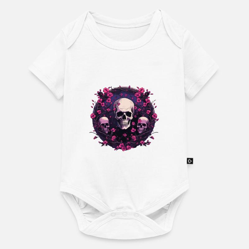 Cercle de floraison de minuit - Body à manches courtes Premium Bébé - blanc