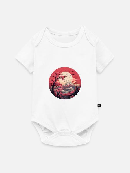 Mystische Kirschblüten - Baby Premium Kurzarmbody - Weiß