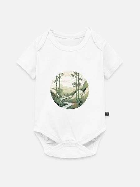 Bambus-Horizont - Baby Premium Kurzarmbody - Weiß