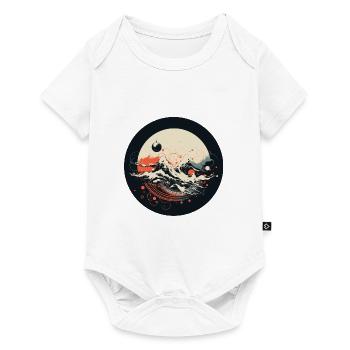 Kiku-Peak - Baby Premium Kurzarmbody - Weiß - Vorne