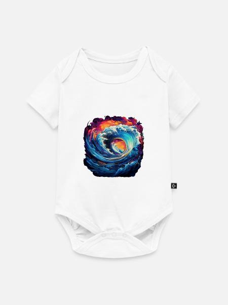 Neon Ocean Odyssey - Baby Premium Kurzarmbody - Weiß