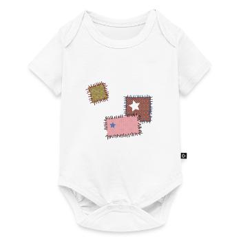 rapiéçage suture aiguille à coudre Patchwork étoiles - Body à manches courtes Premium Bébé - blanc - Devant