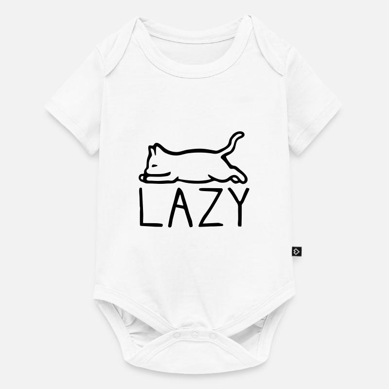 Lazy cat - Baby Premium short-sleeve bodysuit - white