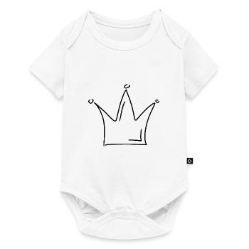 Emoji crown crowns sketch black - Baby Premium short-sleeve bodysuit - white - Front