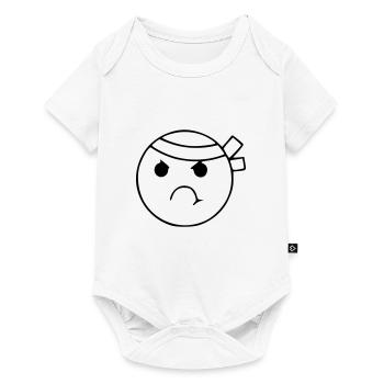 Emoji Sketch Bandana noir - Body à manches courtes Premium Bébé - blanc - Devant