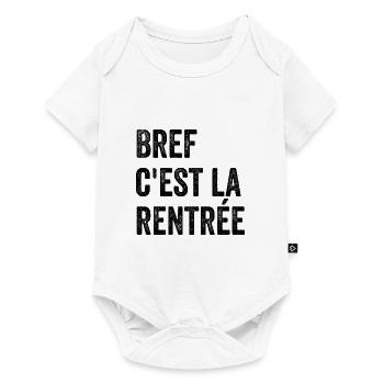 In short, it's back to school 📚✏️ - Baby Premium short-sleeve bodysuit - white - Front