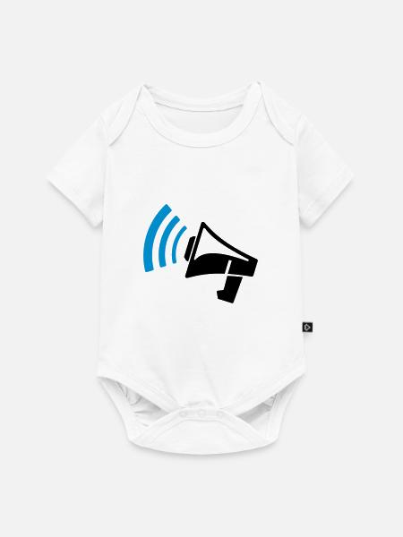 Megaphon Geschenk - Baby Premium Kurzarmbody - Weiß