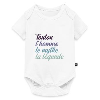 Tonton : L'Homme, Le Mythe et La Légende - Body à manches courtes Premium Bébé - blanc - Devant