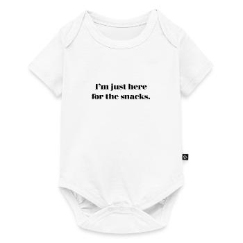 I’m just here for the snacks. - Baby Premium Kurzarmbody - Weiß - Vorne