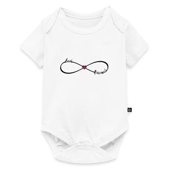 best friends forever BFF beste Freunde Infinity 8 - Baby Premium Kurzarmbody - Weiß - Vorne