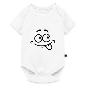 Emoji Hunger Skizze schwarz - Baby Premium Kurzarmbody - Weiß - Vorne