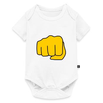 Emoji Fist Sketch Couleur - Body à manches courtes Premium Bébé - blanc - Devant