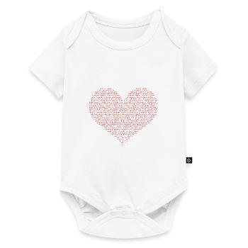 Typografie Herz Form Design rot Text, den ich liebe dich - Baby Premium Kurzarmbody - Weiß - Vorne