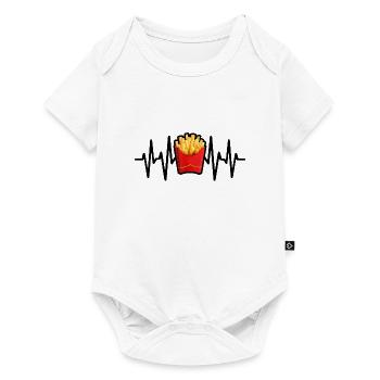 Battements de cœur de frites - Body à manches courtes Premium Bébé - blanc - Devant