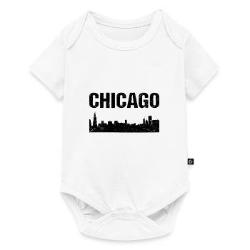 Chicago Skyline City Chicago - Body à manches courtes Premium Bébé - blanc - Devant