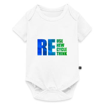 Reuse Renew Recycle Rethink - Baby Premium short-sleeve bodysuit - white - Front
