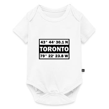 Toronto coordonne la Ville Canada Toronto - Body à manches courtes Premium Bébé - blanc - Devant