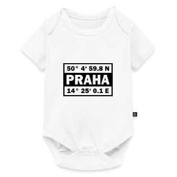 Prague coordonne la ville de Prague - Body à manches courtes Premium Bébé - blanc - Devant