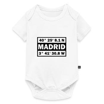 Madrid coordinates Spain Madrid - Baby Premium short-sleeve bodysuit - white - Front