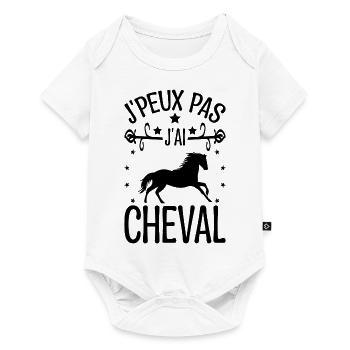 I can't I have horse - Baby Premium short-sleeve bodysuit - white - Front