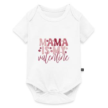Valentinstag Herz Liebe Geschenkidee T-shirt - Baby Premium Kurzarmbody - Weiß - Vorne